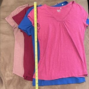 Lot of Four Women’s Medium Short Sleeve Tees, So and Mudd Brands